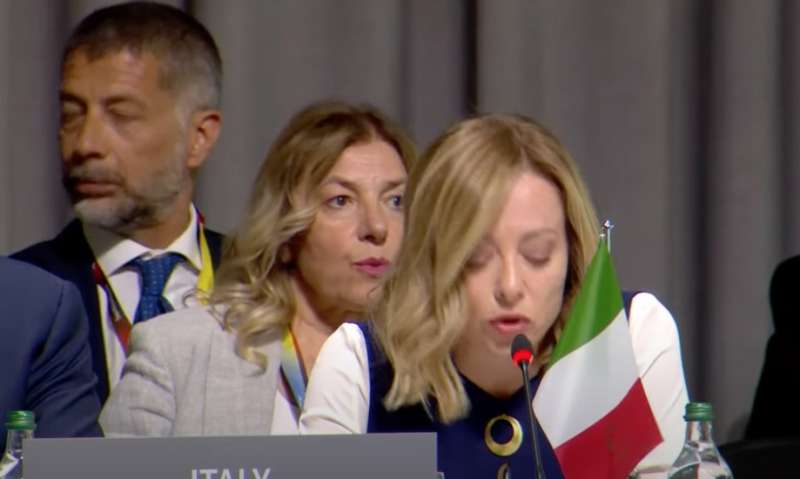 fabrizio alfano patrizia scurti giorgia meloni in svizzera al summit per la pace