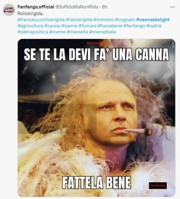 francesco lollobrigida   meme sulla cannabis light 5