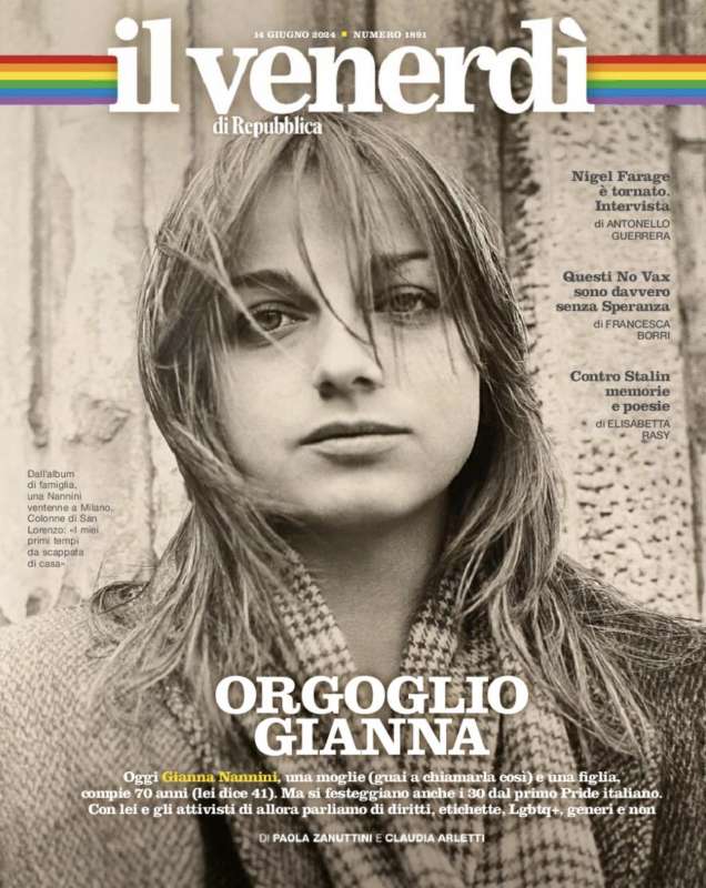 gianna nannini in copertina sul venerdi di repubblica