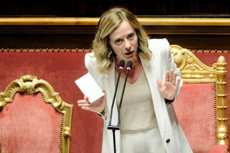 giorgia meloni al senato