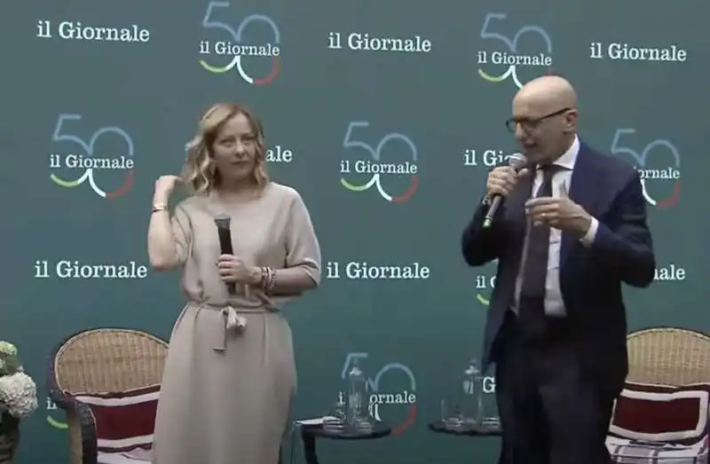 giorgia meloni e alessandro sallusti   50 anni de il giornale  