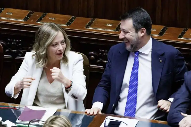 giorgia meloni e matteo salvini alla camera