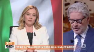 giorgia meloni e paolo del debbio - dritto e rovescio