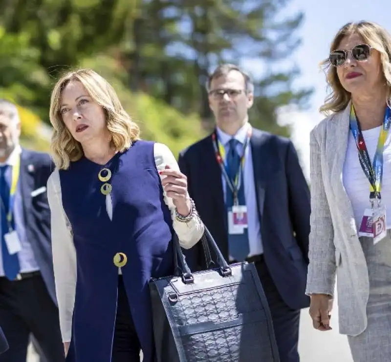 GIORGIA MELONI E PATRIZIA SCURTI AL SUMMIT PER LA PACE IN UCRAINA DI BURGENSTOCK, SVIZZERA