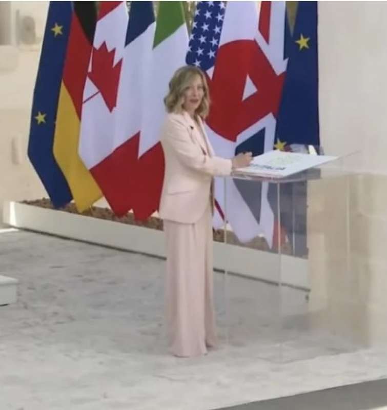 giorgia meloni - g7 a borgo egnazia