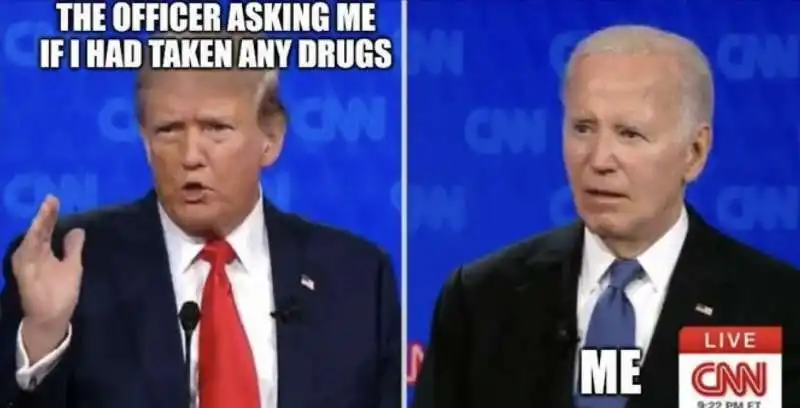 i meme sul confronto tv tra biden e trump  2