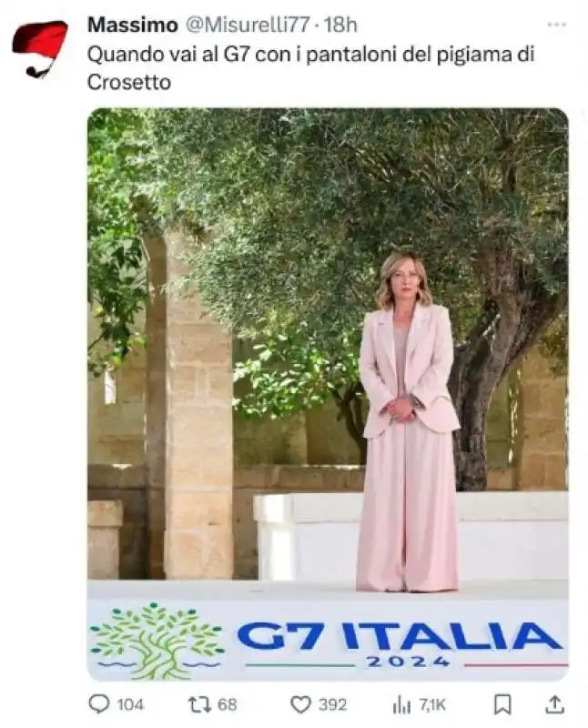 i tweet sui vestiti di giorgia meloni al g7 5