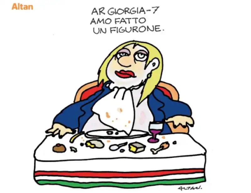 IL G7 DI GIORGIA MELONI VIGNETTA BY ALTAN 