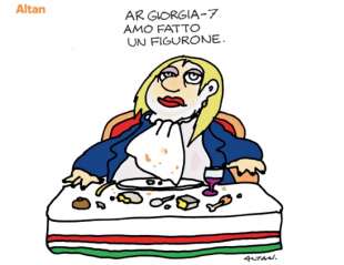 IL G7 DI GIORGIA MELONI VIGNETTA BY ALTAN