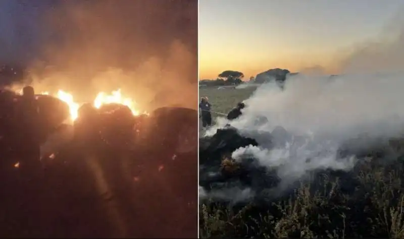 incendio a rocca cencia, roma   2