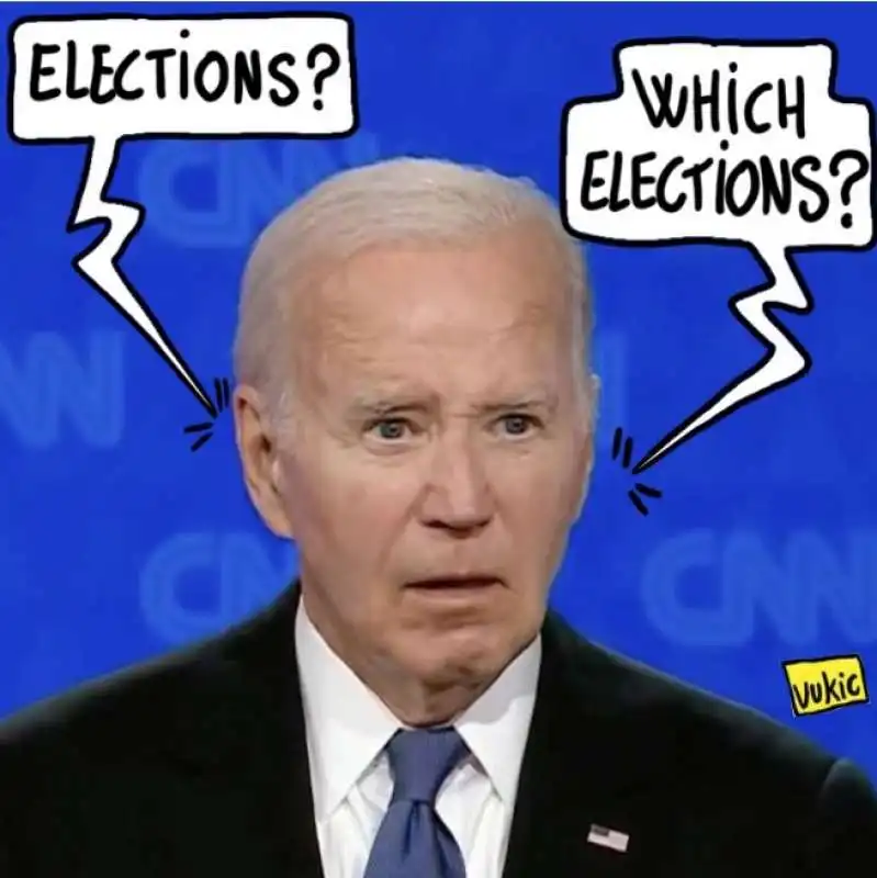 JOE BIDEN - DIBATTITO TV – VIGNETTA BY VUKIC 