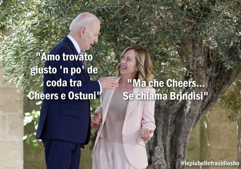 JOE BIDEN E GIORGIA MELONI AL G7 DI BORGO EGNAZIA BY OSHO