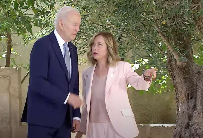 joe biden giorgia meloni g7 borgo egnazia