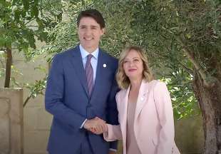 justin trudeau giorgia meloni. g7 borgo egnazia