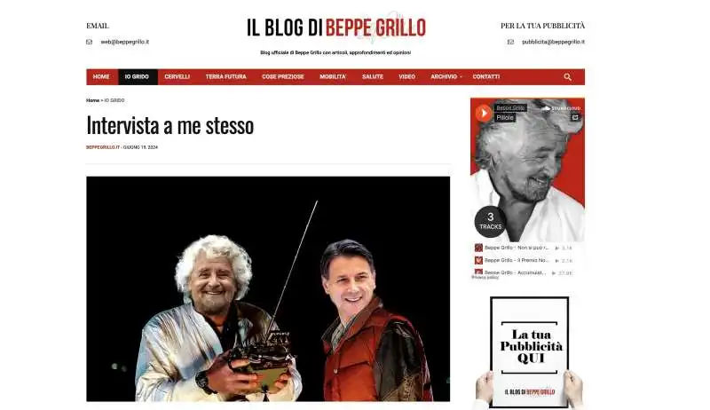 L AUTOINTERVISTA DI BEPPE GRILLO SUL BLOG