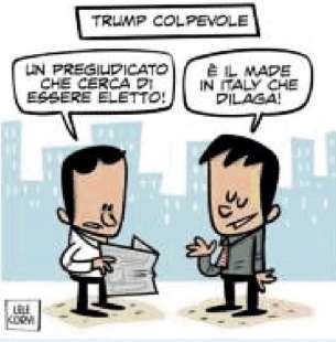 LA CONDANNA DI TRUMP - VIGNETTA BY LELE CORVI - IL GIORNALONE - LA STAMPA