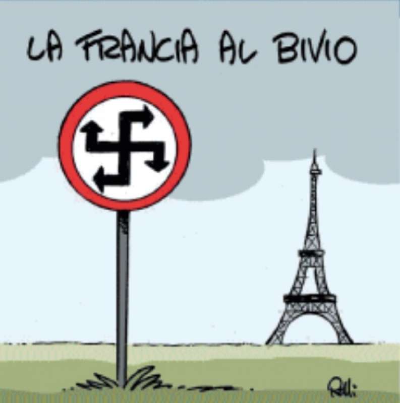 LA FRANCIA AL BIVIO - VIGNETTA BY ROLLI - IL GIORNALONE - LA STAMPA