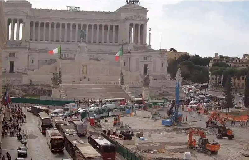 LAVORI PIAZZA VENEZIA - ALTARE DELLA PATRIA 