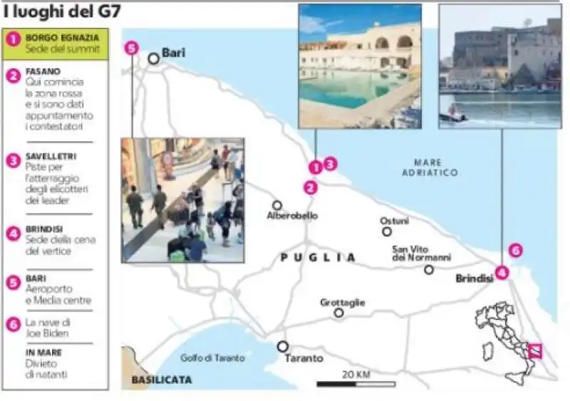 mappa g7 borgo egnazia   la repubblica