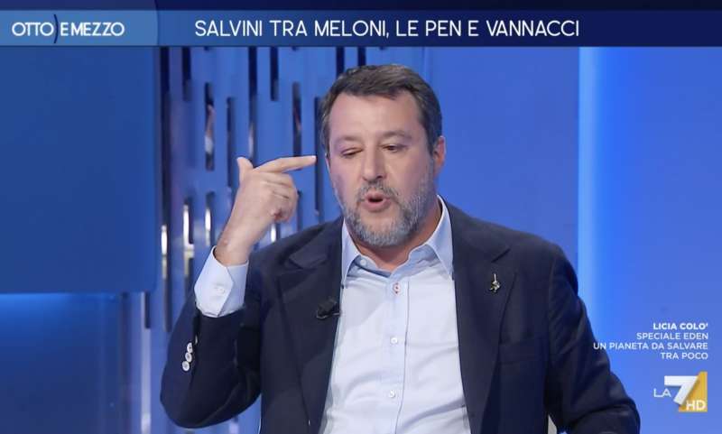 matteo salvini con l orzaiolo a otto e mezzo 1