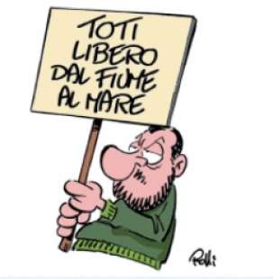 MATTEO SALVINI E GIOVANNI TOTI - VIGNETTA BY ROLLI - IL GIORNALONE - LA STAMPA