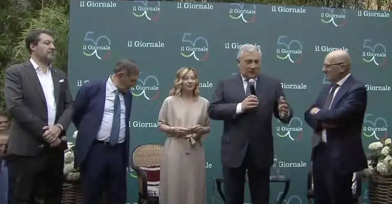 matteo salvini   ignazio la russa   giorgia meloni   antonio tajani   alessandro sallusti    festa per i 50 anni del giornale