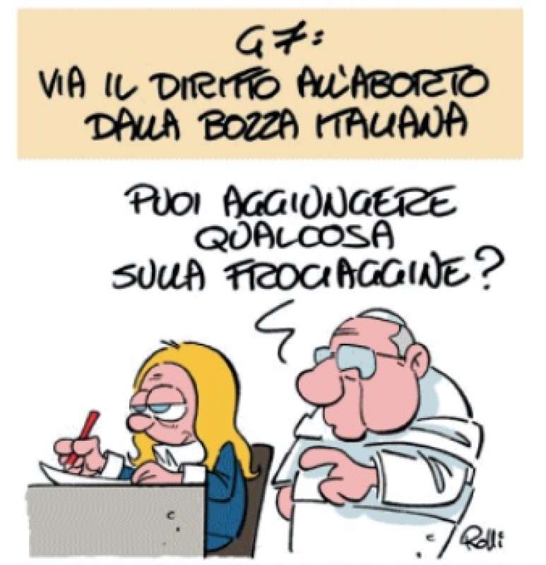 MELONI E BERGOGLIO AL G7 BY ROLLI - IL GIORNALONE - LA STAMPA