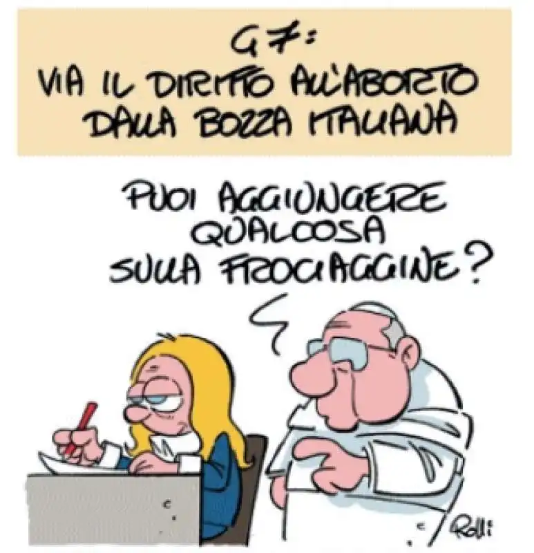 MELONI E BERGOGLIO AL G7 BY ROLLI -  IL GIORNALONE - LA STAMPA