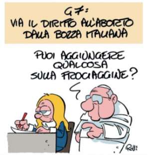 MELONI E BERGOGLIO AL G7 BY ROLLI - IL GIORNALONE - LA STAMPA