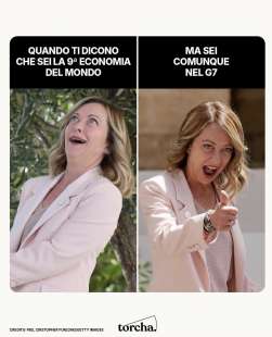 MEME SU GIORGIA MELONI E IL G7 DI BORGO EGNAZIA BY TORCHA