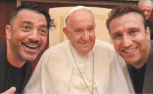 PIO E AMEDEO CON PAPA FRANCESCO