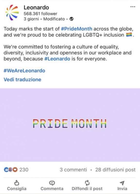 PRIDE MONTH A LEONARDO