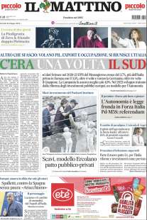 PRIMA PAGINA IL MATTINO 20 GIUGNO 2024