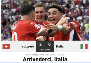 prime pagine dei quotidiani esteri dopo svizzera italia. 5