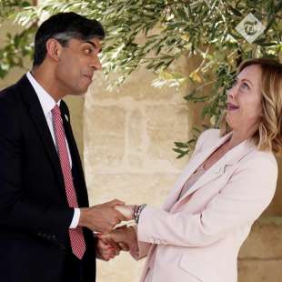 rishi sunak giorgia meloni g7 borgo egnazia