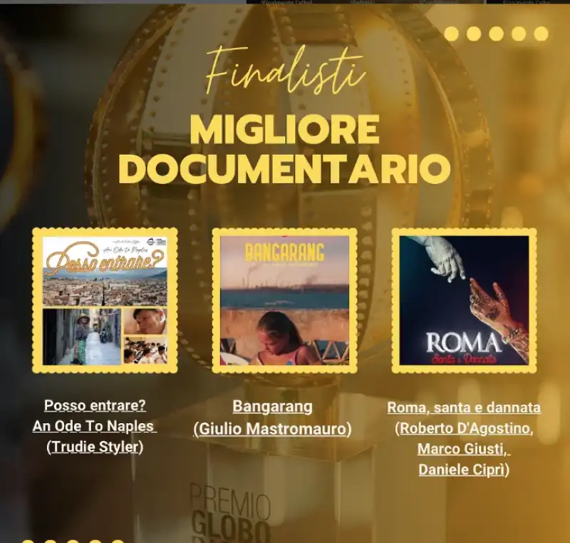 ROMA SANTA E DANNATA CANDIDATA AL GLOBO D'ORO