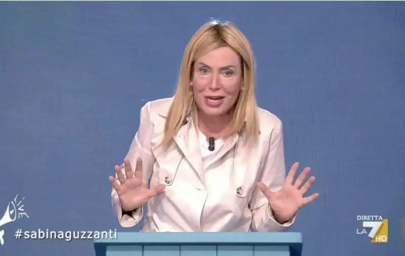 sabina guzzanti imita giorgia meloni