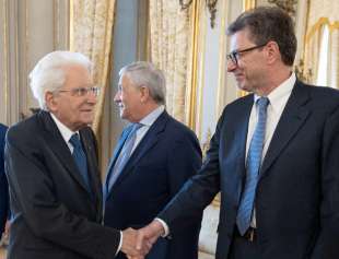 SERGIO MATTARELLA - ANTONIO TAJANI - GIANCARLO GIORGETTI