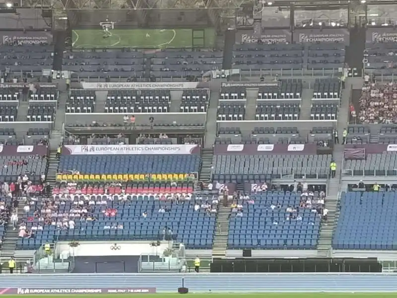 STADIO OLIMPICO DI ROMA SEMIVUOTO PER GLI EUROPEI DI ATLETICA - 3