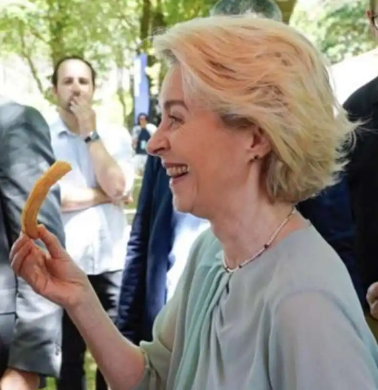 ursula von der leyen con i churros