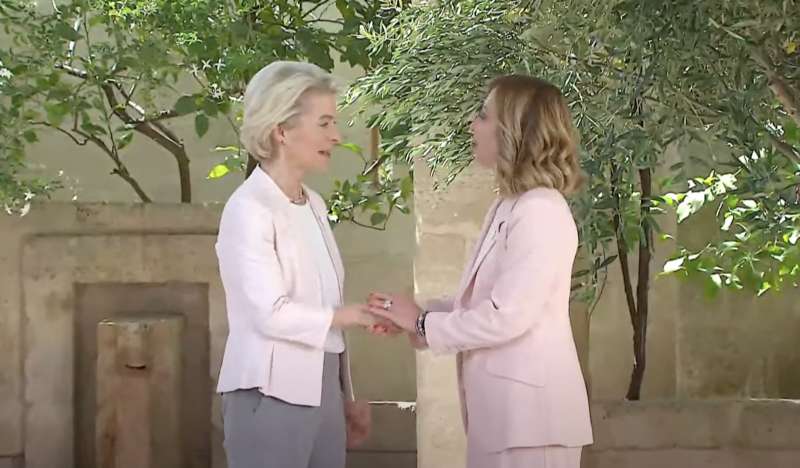 ursula von der leyen giorgia meloni g7 borgo egnazia