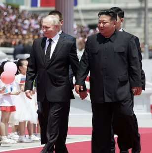 vladimir putin e kim jong un a pyongyang