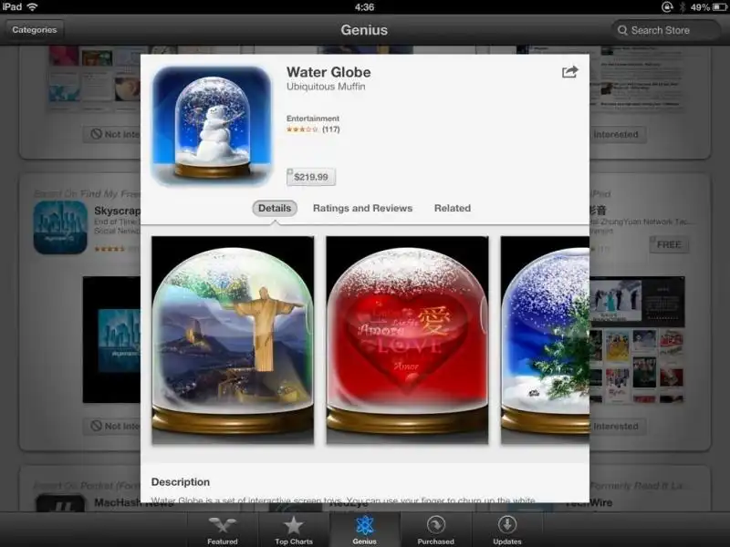 LE APP PI COSTOSE DELLAPP STORE WATER GLOBE 