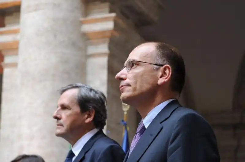 Enrico Letta e Alan Le Roy 