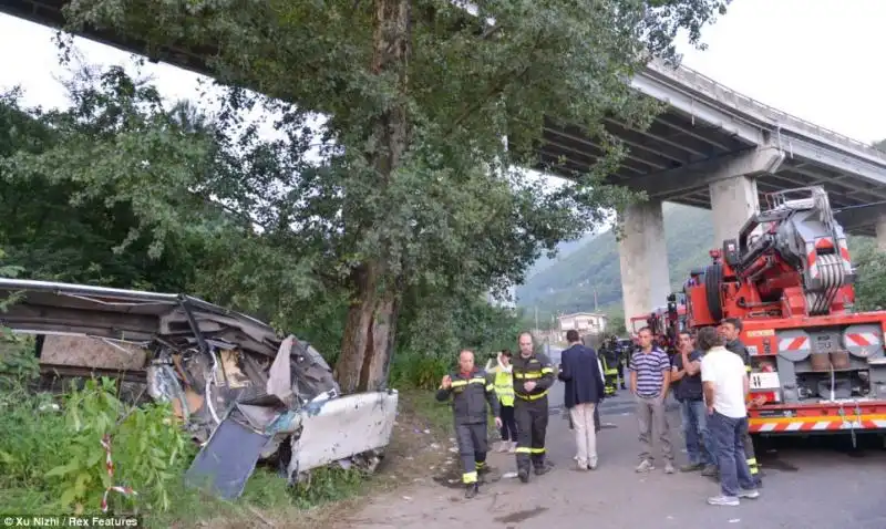 INCIDENTE VIADOTTO ACQUALONGA AVELLINO 