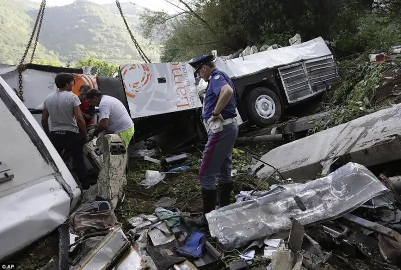 INCIDENTE VIADOTTO ACQUALONGA AVELLINO 