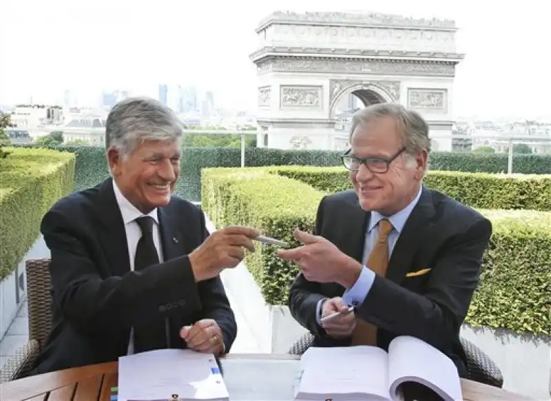 maurice levy e john wren a parigi per la fusione publicis omnicom 