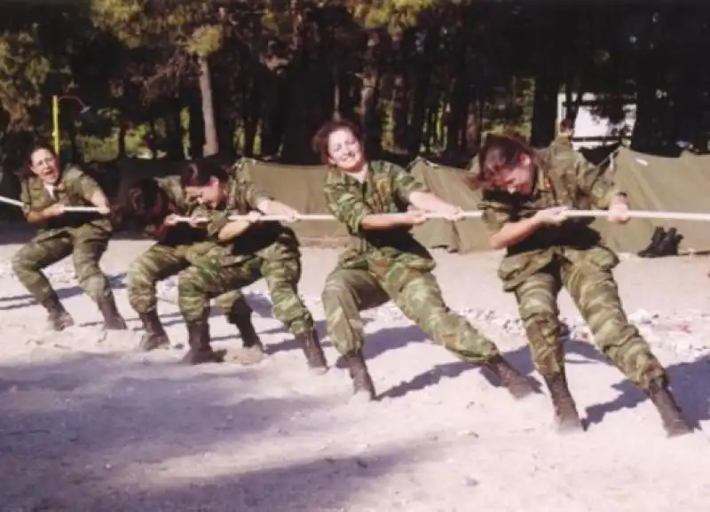 military woman greece army  