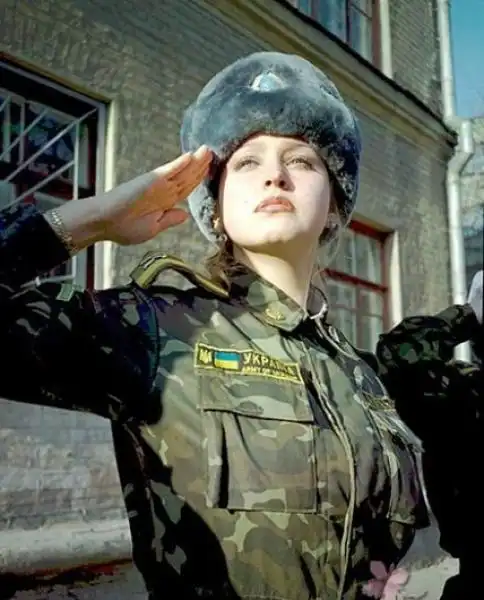 military woman ukraine army  