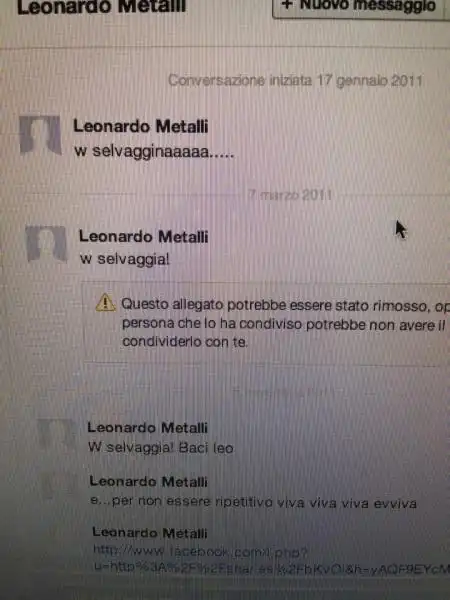 SCAZZO SELVAGGIA LUCARELLI LEONARDO METALLI SU FACEBOOK 